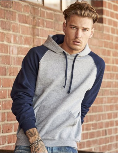 JER-0S96CR0-Nublend® Colour-Block Raglan Hooded Sweatshirt
